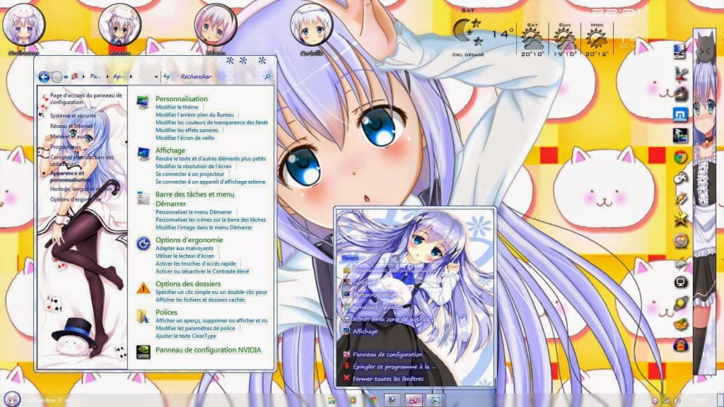 win7主题，香风智乃，请问您今天要来点兔子吗？，电脑主题