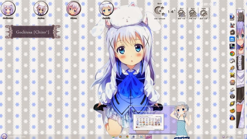 win7主题，香风智乃，请问您今天要来点兔子吗？，电脑主题