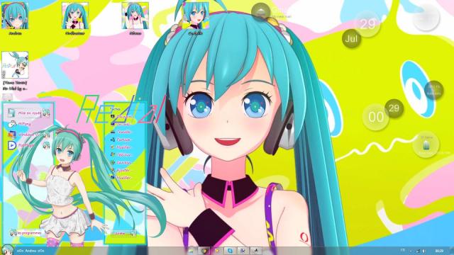 win7主题 电脑主题 萌娘资源 初音 miku Re:Dial