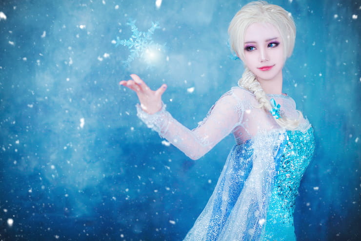 cos cosplay 冰雪奇缘 艾尔莎公主 萌娘