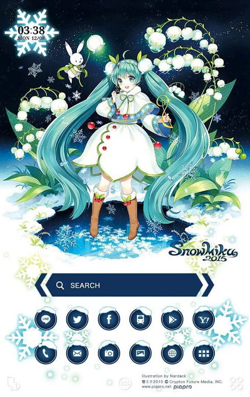 手机主题 雪初音