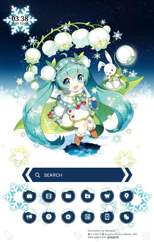 手机主题 雪初音