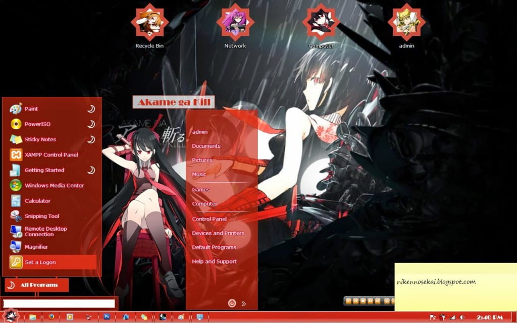 【win7主题】斩·赤月之瞳  主-赤瞳win7主题