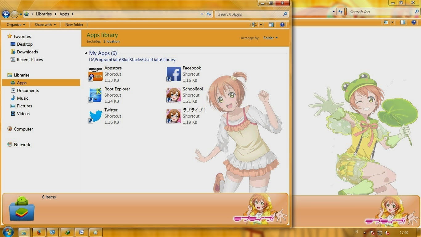 win7主题 电脑主题 萌娘资源 love live 星空凛 凛喵 元气