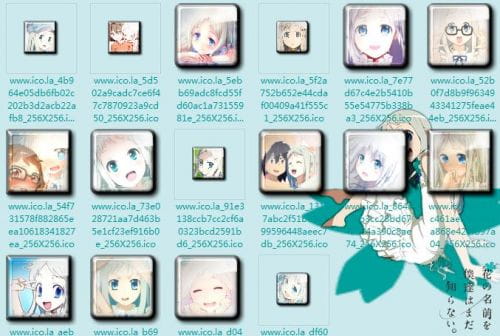 win7主题 电脑主题 萌娘资源 未闻花名 面码